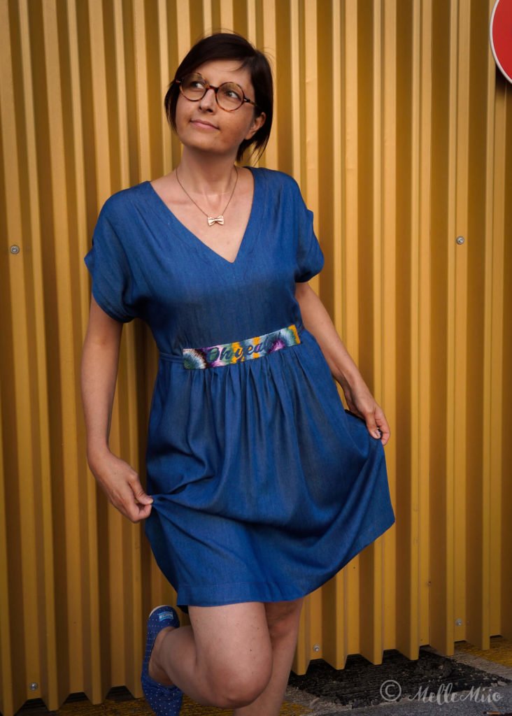 Robe Charlie Caftan brodée, patron Closet Case devenu Closet Core Patterns