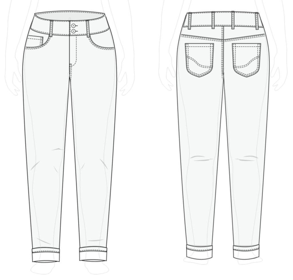 dessin technique boyfriend jeans smartpattern