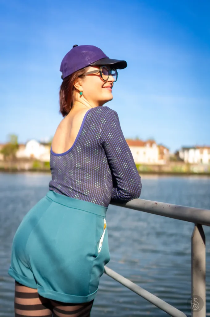 Body Picnic cousu main en jersey extensible, version manches longues