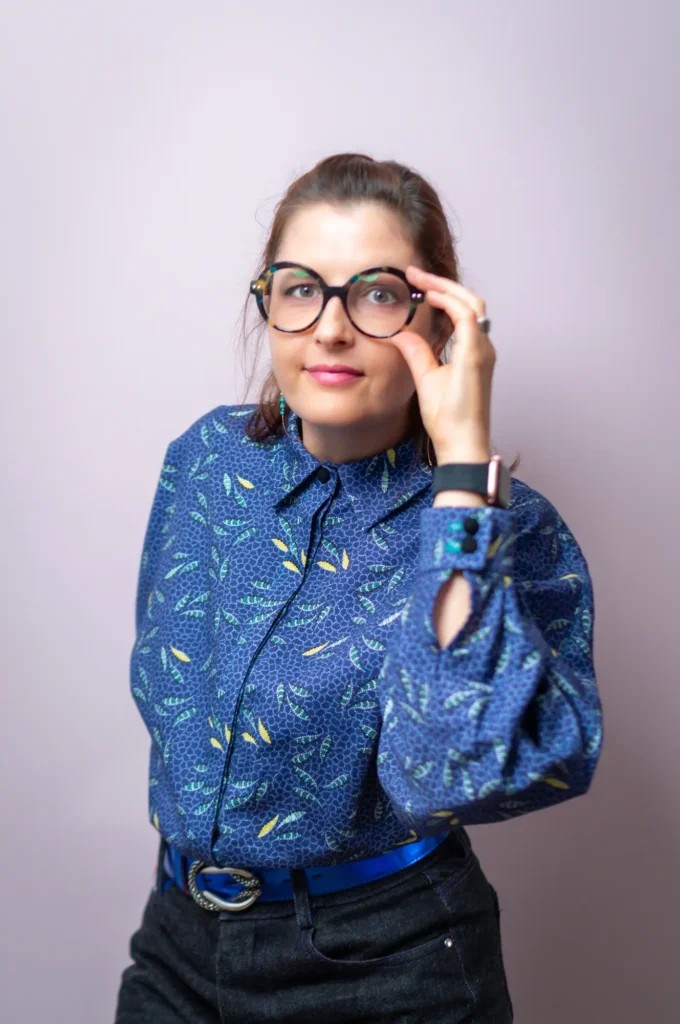 Chemise en satin de coton Tissœurs motif Batik vue de face